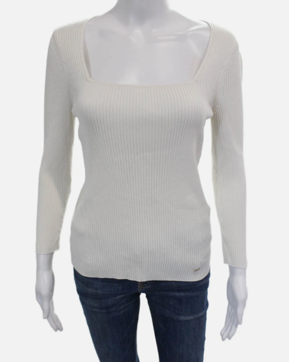 Ted Baker White Ribbed Top